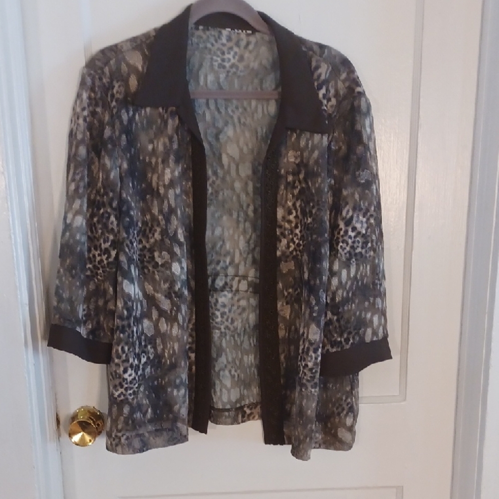 R & M Richards Olive Green Pantsuit Size 22WP 3 Pc. Set - Picture 5 of 6
